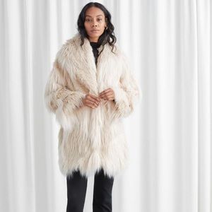 &other stories faux fur coat
